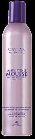CAVIAR Amplifying Mousse A highly concentrated, weightless, medium-hold, amplifying mousse.