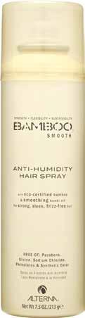 BAMBOO Smooth Anti-Humidity Hair Spray ANTI-HUMIDITY HAIRSPRAY is a weightless, ultra-dry hair spray with flexible hold that combines strengthening, pure Organic Bamboo with smoothing, Organic Kendi