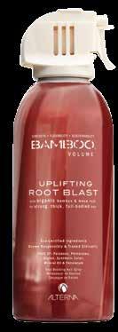 BAMBOO Uplifting Root Blast VOLUME PLUMPING STRAND EXPAND with strengthening pure Organic Bamboo Extract and stimulating, phyto-nutrient rich Organic Maca Root takes lasting volume to new heights.