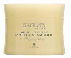 BAMBOO Smooth Kendi Intense Moisture Masque KENDI INTENSE MOISTURE MASQUE combines strengthening pure Organic Bamboo Extract with smoothing Organic Kendi Oil in a deeply penetrating moisture