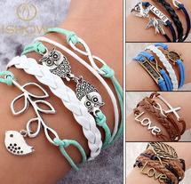 Leather Bracelet Wrap This is an amazing high quality leather bracelet with lots of charms and colors.