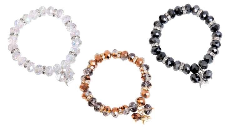 The Glittering & Crystal Drop Bracelets The Limited Edition Bracelets are a pure crystal indulgence using an edgy angular cut