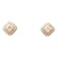 9 dwts} 133 Pair of Diamond, 14k White Gold Earrings. Each featuring one round brilliant-cut diamond weighing approximately 0.50 ct.