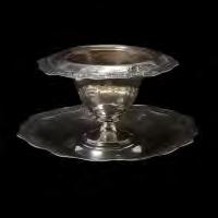 459 Two PIece Sterling Footed Centerpiece with Matching Under Tray. Circa 1920's.