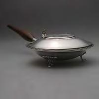 481 Peruvian Silver 925 Butler with Wooden Handle, Monogrammed "MLJ". Total weight 7.