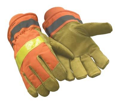 Dexterity: 6 100g Fiberfill plus double foam insulation with tricot lining HiVis poly-twill back with