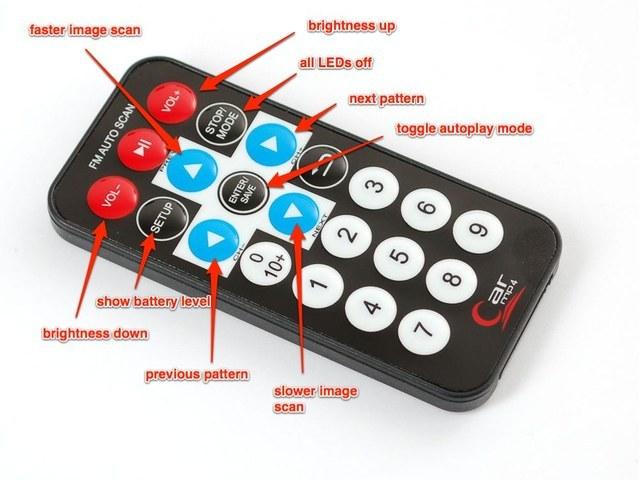 Using the Remote This remote can be reconfigured in the code to work however you want.