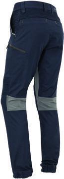 72-127 Navy, Khaki, Charcoal, Black NEW Contrast 4 way stretch panel at back of knee and in crotch provide
