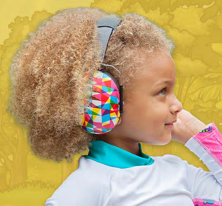 16 Hear No Blare Model is wearing: Kids Earmuffs in Geo Kids Range Earmuffs Black Blue Camo Pink Green Camo Blue Pink Camo With a similar look and feel but a sturdier construction, the