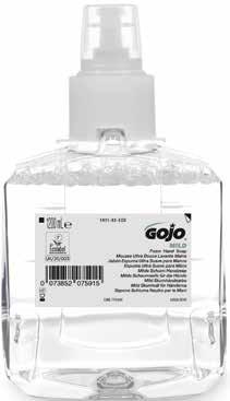 ADX LTX GOJO Mild Foam Hand Soap Extremely gentle to the skin Contains no fragrance or dyes Ideal for high frequency washing System 45871 3 x 700ml LTX-7 99136 2