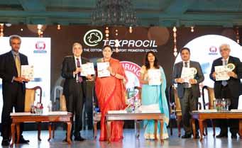 PAGE 4. TEXPROCIL E-NEWSLETTER, OCTOBER 26, 2016 COVER STORY (CONTD FROM PAGE 3) TEXPROCIL AWARDS 2015-16 He said that as per a recent WTO forecast, the global trade volumes would rise only by 1.