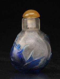 25" 0328 TRANSPARENT GLASS PEAR-SHAPED SNUFF BOTTLE