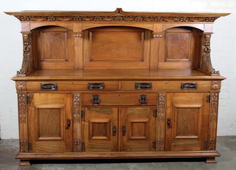 the sideboard with heavily
