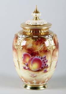 163 G2547, Royal China Works marks to base, 28cm high Realised 2,000 6 20th Century Royal Worcester Pot Pourri jar