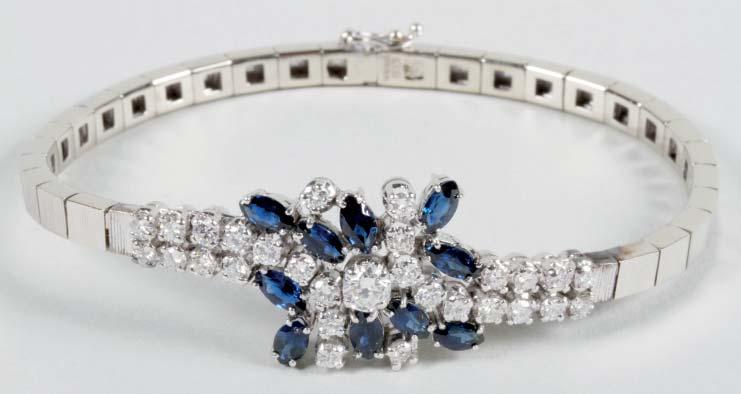 8 carats and ten marquise cut blue sapphires (good colour) approx. 0.2 carats each (approx.