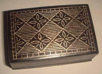 Fig. 17. Small bidri box from the Indian state of Karnataka, inlaid with silver.