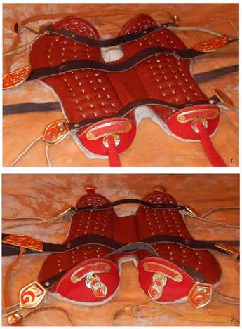 The reconstruction of the saddle set from Pazyryk Barrow 3 We selected the set with the plainest decoration for our reconstruction.