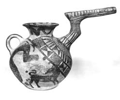 IRAN Tall Bowl Iran 1000-800 B.C. Pottery (70.326) Spouted Jug Iran, Sialk VI, Necropolis B Ca. 800 B.C. Pottery (59.