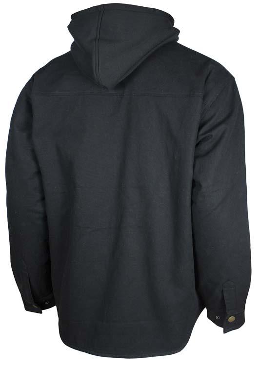 A poly/cotton jersey hood is included in the build.