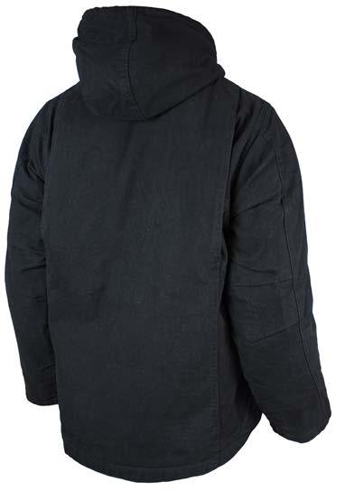 Berber Lined Jacket features an attached hood with a drawstring.