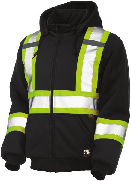 s494 unlined safety hoodie Warmth in flex SAFETY Keeping you warm and giving you easy movement when you need it, the Unlined Safety Hoodie from Work King