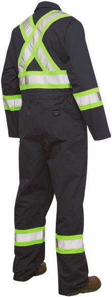Safety Coverall from Work King Safety is made from a 65% polyester / 35% cotton twill blend.