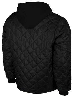 on front closure Sizes: S - 5XL, LT - 2XLT i9j5 hooded quilted freezer jacket workwear on