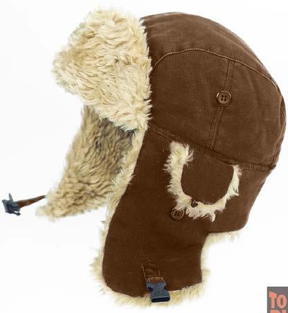 i15016 Tough Duck TM Aviator Hat accessories Fabric: 100% cotton duck Lining: 100% cotton
