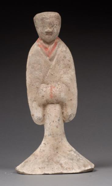 42. Inventory number: 72-45 Object title: Painted female figure Dimensions: Height 24cm Material: Painted pottery Date made: Han Period (206 BCE 220 CE) Shaanxi History Museum (Shaanxi Cultural