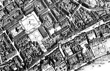 Post-medieval London: the expanding metropolis The archaeological and historical evidence Part of the bird s-eye view of west central London by Hollar in 1656, showing Covent Garden, a development of