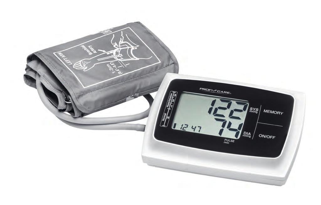 60 measuring results, ideal for up to 2 users > > Average value calculated from the last 3 readings, ideal for monitoring long-term measurement > > Display of date and time > > Extra long cuff for