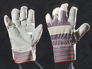 Split Leather Backed Gloves Hardwearing Grain Leather Gloves Split Leather Power Rigger Gloves Ref: