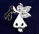 Black Ribbon Pins Angel By My Side Pin. This is truly a beautiful pin.