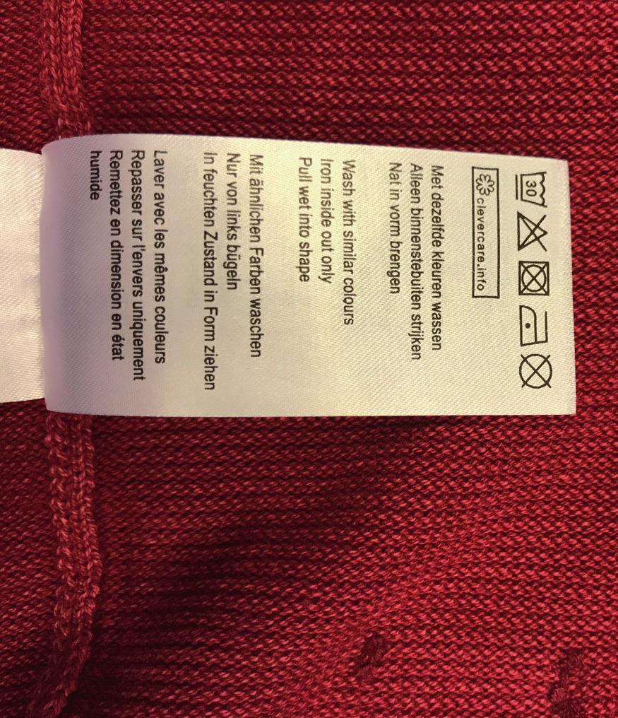 8.2 INTRODUCE WASHING LABELS WITH SAVINGS TIPS TO OUR CLOTHES 8.