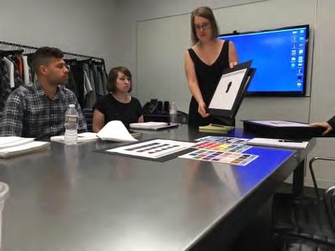 These photos were taken while my supervisor, the design director, was proposing the new Fall 2018 collection to the E-Com team.