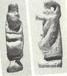 2.14 Thoeris Dimensions: 22 x 6 x 8,5 (mm) Material: Faience Origin: Tal-Horob Context: Burial Chronology: 600-450 BCE Form: Animal