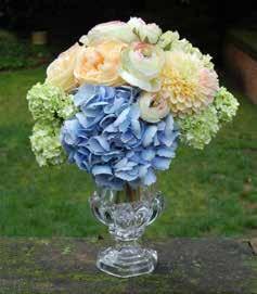 the arrangement as you fill in the bouquet.
