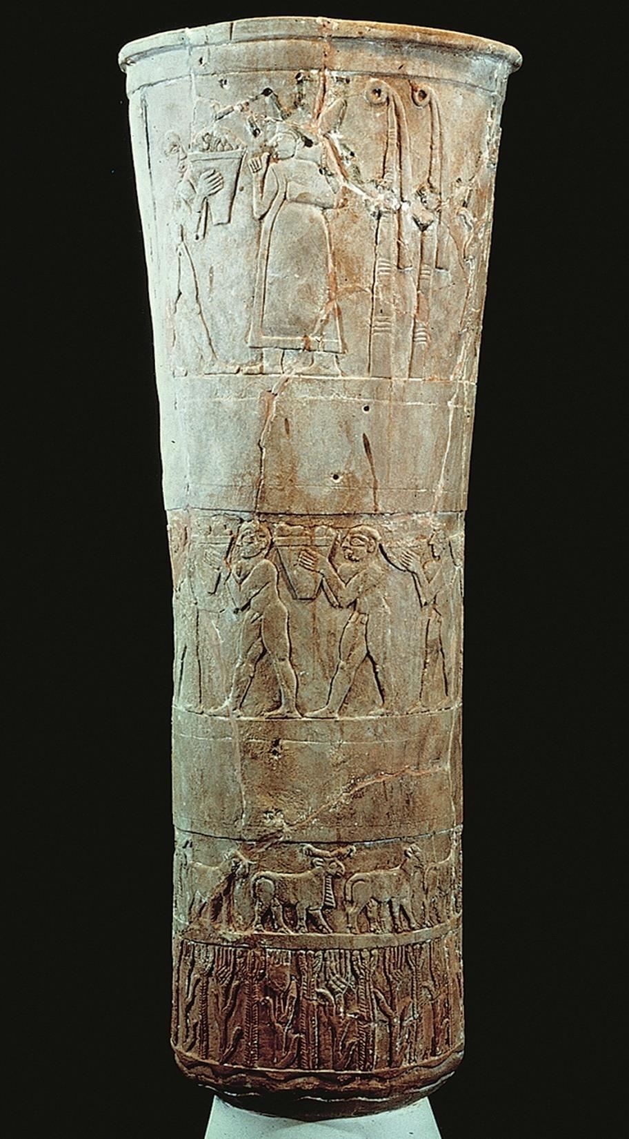 Figure 2-5 Presentation of offerings to Inanna (Warka Vase), from Uruk (modern