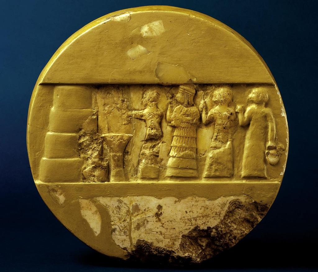 Figure 2-14 Votive disk of Enheduanna, from Ur (modern Tell Muqayyar), Iraq, ca. 2300 2275 BCE.