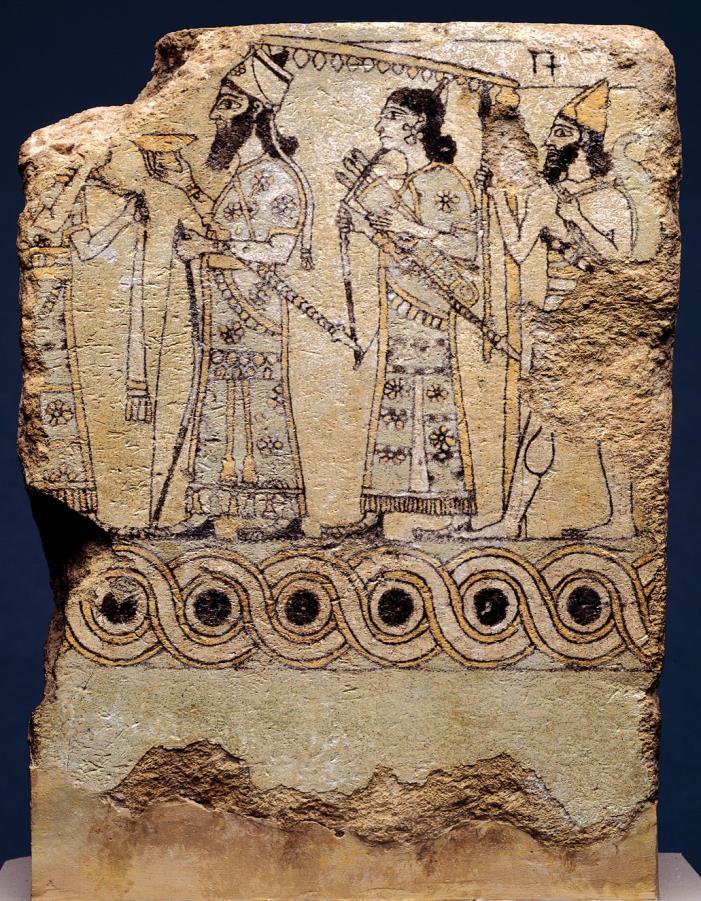 2-22A Ashurnasirpal II with attendants and soldier, from the Northwest Palace of Ashurnasirpal II,