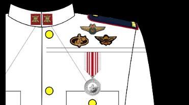 - Badges are worn centered and in line with SAF badges on the left.