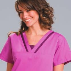 TU002 V-neck unisex scrub top with one patch pocket our best selling scrub set with leading health professionals.