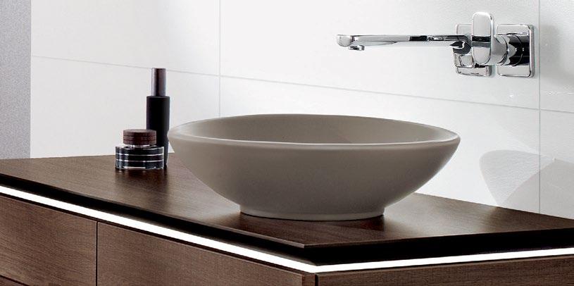 The distinctive form of the Loop&Friends washbasins, for example, stands for practical aesthetics.