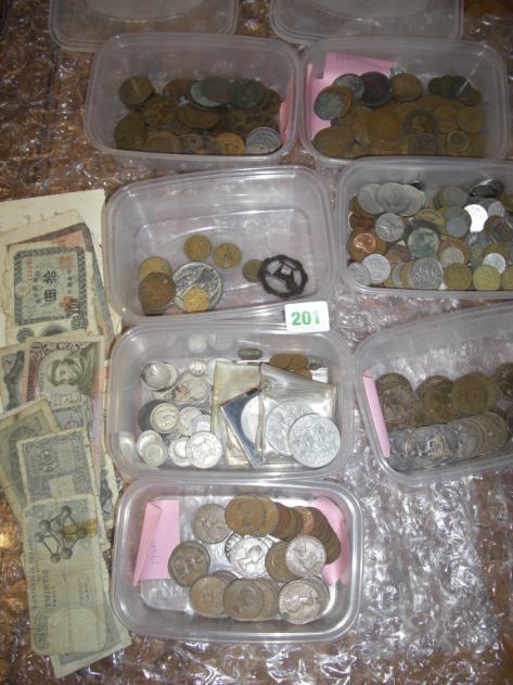 IP + ½P coins, crowns and old part silver coins foreign