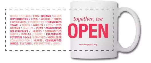 Mug: Together We Open 5 Your hands won t be the only things wrapped around this stylish mug! Our panoramic printing technique allows you to wrap your photos, designs, and texts in 360 style.