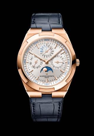 reading of two time zones; while the Overseas ultra-thin perpetual calendar features an incredible slim 18 carats 5N pink gold case measuring just 8.1 mm thick.