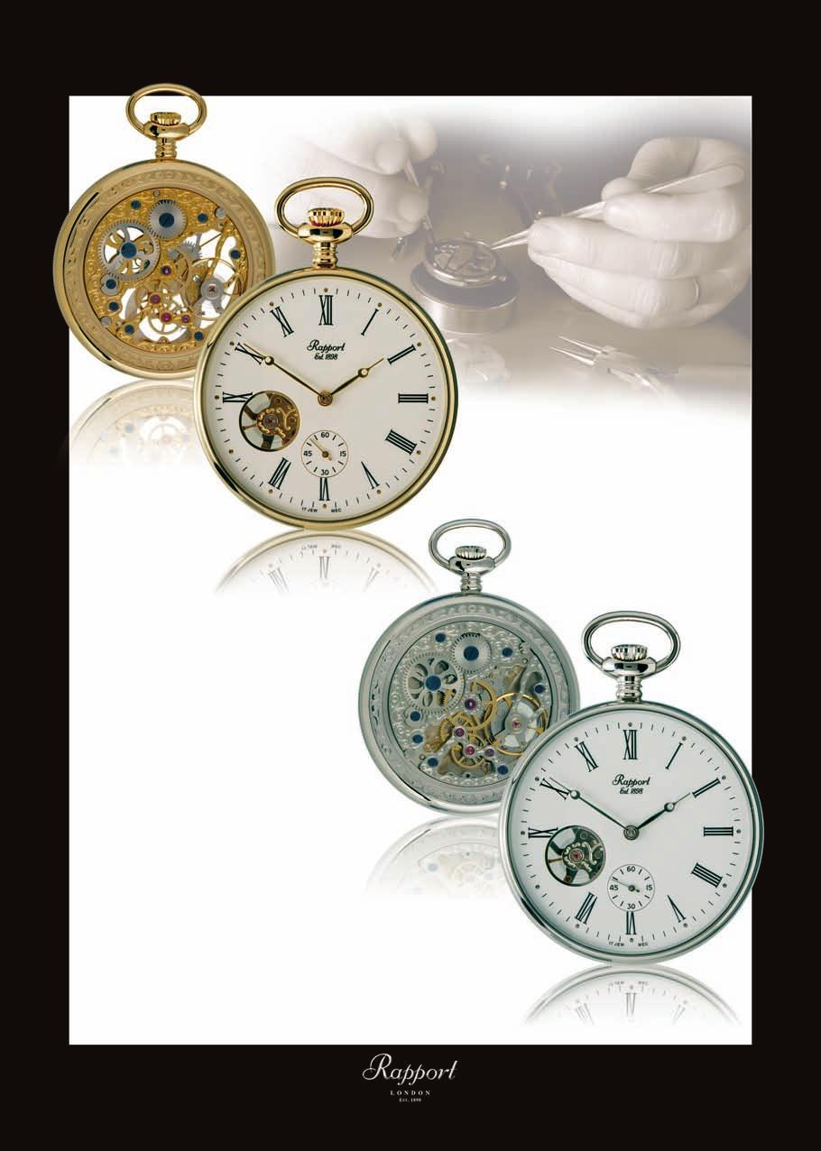 Mechanical Open Face PW86 PW86 - Mechanical 17 Jewel, Open Face Pocket Watch. White Roman dial with inset second hand. Gold plated metal case with glass back panel.