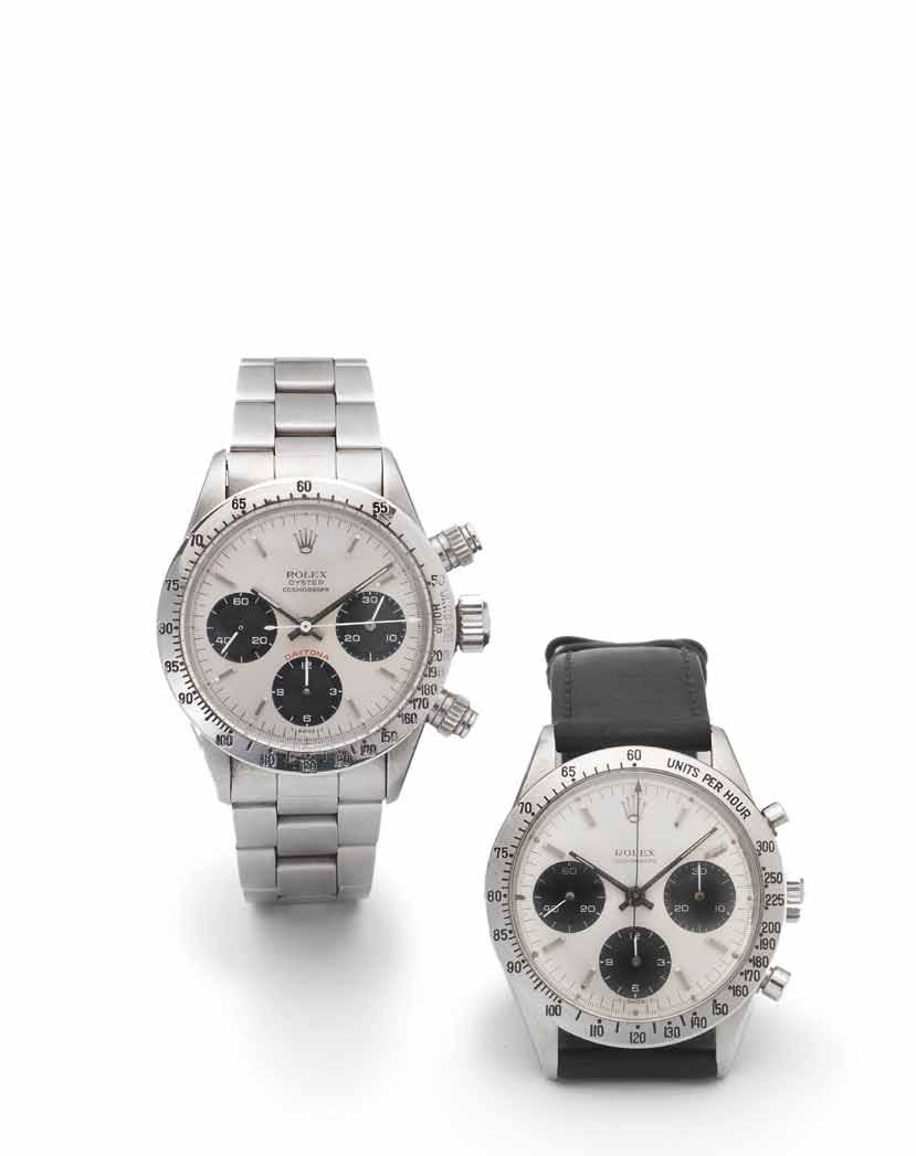 377 Rolex. A fine and rare stainless steel chronograph wristwatch Cosmograph Daytona, Ref:6265, circa 1969 17-jewel Cal.