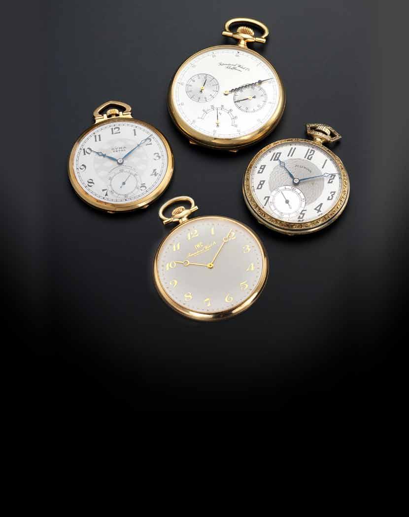 148 147 149 150 148 IWC. A fine and unusual 18ct gold open face pocket watch with temperature gauge Ref:5425, Case No. 2267387, circa 1970 17-jewel Cal.