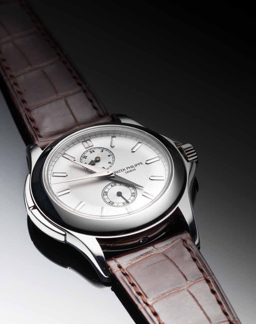 180 Patek Philippe. A fine platinum manual wind wristwatch with 24 hour dial Calatrava Travel Time, Ref:5134P, Case No.4188372, Movement No.